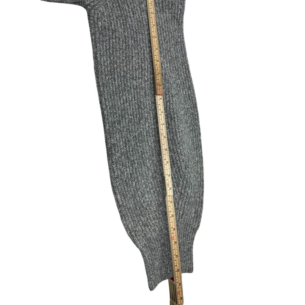 Oversized Gray Turtleneck Sweater XXL Ribbed Knit Design Long Sleeves Cozy Warm - Picture 9 of 12